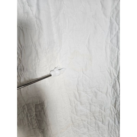 Handmade Embroidered Quilt Pink White Starburst 76" by 74" Full Size Vtg - Picture 13 of 13